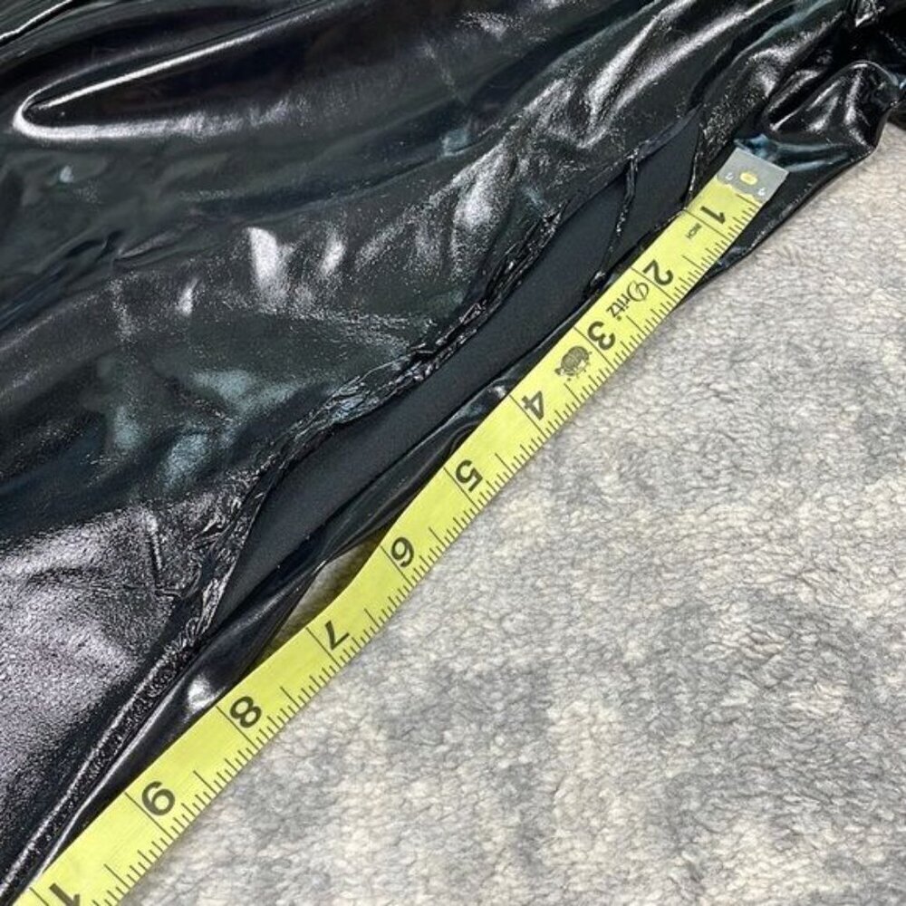 SOLD RTA Leon Faux Patent Leather Black Paperbag Pant Shiny SEE DESCRIPTION Sz S - Picture 9 of 13